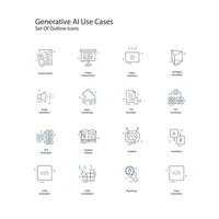 Use Cases Illustration Icon Design Set vector