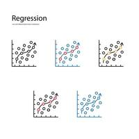 Regression Analysis Icon Design vector