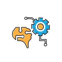 Data Pattern Discovery Icon Design vector