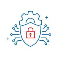 Intrusion Detection Cyber Threat Detection Icon Design vector