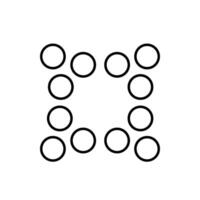 Clustering Analysis Icon Design vector