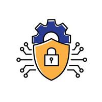 Intrusion Detection Cyber Threat Detection Icon Design vector