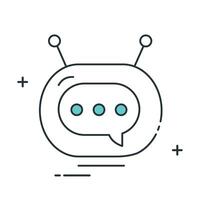 AI Chatbot Assistance Icon Design vector