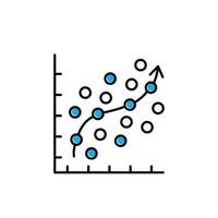 Predictive Regression Modeling Icon Design vector