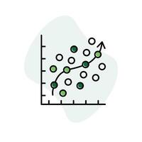 Predictive Regression Modeling Icon Design vector