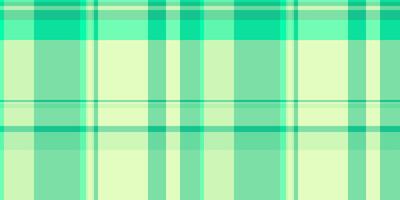 Cover plaid seamless, gentle check texture textile. Yard pattern tartan background fabric in green and light colors. vector