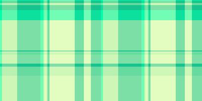 Cover plaid seamless, gentle check texture textile. Yard pattern tartan background fabric in green and light colors. vector