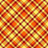 Seamless check tartan of plaid fabric with a textile texture pattern background. vector