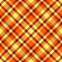 Seamless check tartan of plaid fabric with a textile texture pattern background. vector