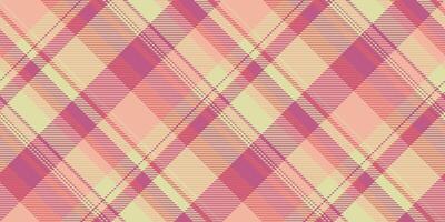 Horizon tartan background fabric, intense seamless check plaid. Close up textile texture pattern in light and orange colors. vector