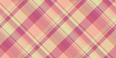 Horizon tartan background fabric, intense seamless check plaid. Close up textile texture pattern in light and orange colors. vector