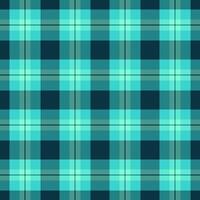 Uk plaid tartan pattern, flow seamless texture check. Menu fabric textile background in teal and cyan colors. vector