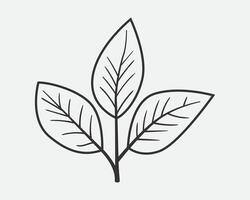 brote con hoja icono. planta símbolo de naturaleza y ambiente. vector