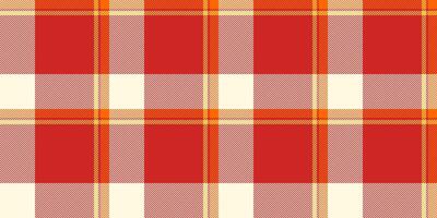 Border seamless texture, usa pattern background fabric. Formal tartan textile check plaid in red and cornsilk colors. vector