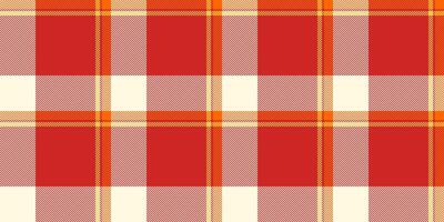 Border seamless texture, usa pattern background fabric. Formal tartan textile check plaid in red and cornsilk colors. vector