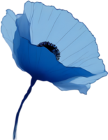 Close-up painting of poppy flowers. Ai Generate png