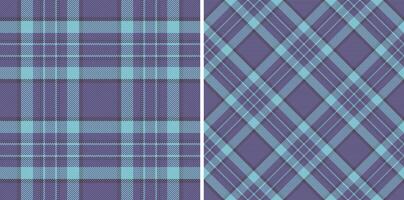 Plaid check pattern of tartan seamless texture with a textile background fabric. Set in winter colors for thanksgiving fashion cozy celebration. vector