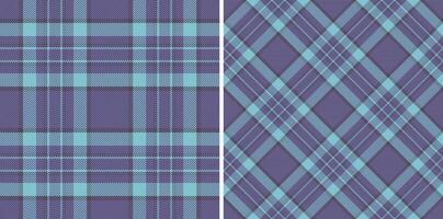 Plaid check pattern of tartan seamless texture with a textile background fabric. Set in winter colors for thanksgiving fashion cozy celebration. vector