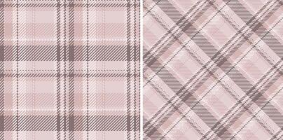 Texture pattern textile of check seamless fabric with a tartan plaid background. Set in skin colors in stylish wrapping options for gifts. vector