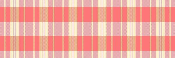 Endless check seamless pattern, warm tartan background textile. Tee fabric plaid texture in light and red colors. vector