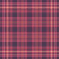 Rough textile texture seamless, jersey check fabric plaid. Home tartan background pattern in pink and red colors. vector