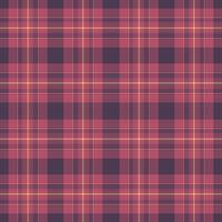 Rough textile texture seamless, jersey check fabric plaid. Home tartan background pattern in pink and red colors. vector