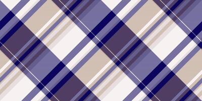 Industrial texture plaid seamless, bold check textile background. Tough fabric tartan pattern in white and indigo colors. vector