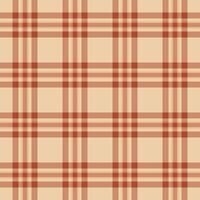 Contemporary texture background check, production textile seamless . Chic plaid pattern fabric tartan in orange and light colors. vector