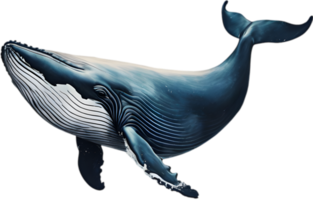 fechar-se pintura do uma baleia. gerado por IA png