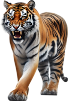 Close-up painting of a tiger. Ai Generate png