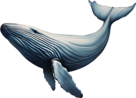 Close-up painting of a whale. Ai-Generated png