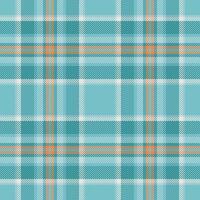 Lined tartan plaid, aesthetic textile pattern background. Merry seamless texture fabric check in cyan and light colors. vector