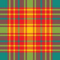 Plaid check pattern. Seamless fabric texture. Tartan textile print. vector