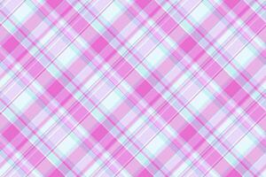 Oktoberfest background fabric pattern, geometrical texture seamless textile. Dining plaid tartan check in light and magenta colors. vector
