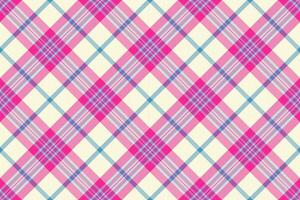 Multicultural texture pattern fabric, weave check plaid background. Slim seamless textile tartan in cornsilk and beige colors. vector