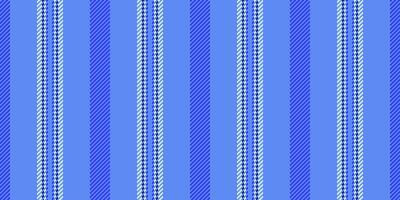 Rectangle lines fabric stripe, gentle background vertical pattern. Classic textile seamless texture in blue and light colors. vector