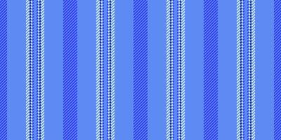 Rectangle lines fabric stripe, gentle background vertical pattern. Classic textile seamless texture in blue and light colors. vector