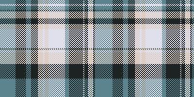 Decor pattern plaid, idea seamless fabric tartan. Celtic background check texture textile in black and cyan colors. vector