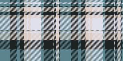 Decor pattern plaid, idea seamless fabric tartan. Celtic background check texture textile in black and cyan colors. vector