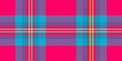 Serene seamless fabric textile, royal background plaid texture. Everyday tartan check pattern in cyan and bright colors. vector