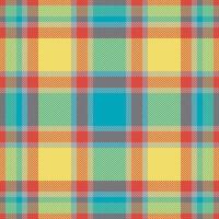 Plaid check pattern. Seamless fabric texture. Tartan textile print. vector