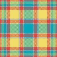 Plaid check pattern. Seamless fabric texture. Tartan textile print. vector