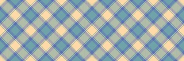 Outside fabric check seamless, delicate pattern tartan background. Art texture textile plaid in navajo white and cyan colors. vector