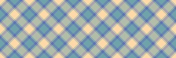 Outside fabric check seamless, delicate pattern tartan background. Art texture textile plaid in navajo white and cyan colors. vector