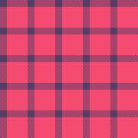 Plaid check pattern in pink. Seamless fabric texture. Tartan textile print. vector