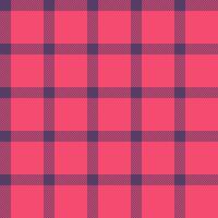 Plaid check pattern in pink. Seamless fabric texture. Tartan textile print. vector