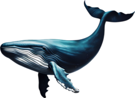 Close-up painting of a whale. Ai-Generated png