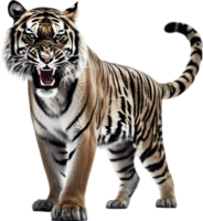 Close-up painting of a tiger. Ai Generate png