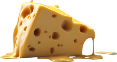 Picture of delicious-looking melted cheese. Ai-Generated png