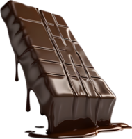 Picture of delicious-looking melted Chocolate. AI-Generated png